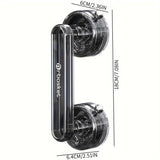 Asa de ventosa de plástico para baño, Barra de agarre multifuncional para ducha, Instalación sin taladrar, Compatible con áreas húmedas, Uso versátil para nevera de cocina, armario - 1 unidad