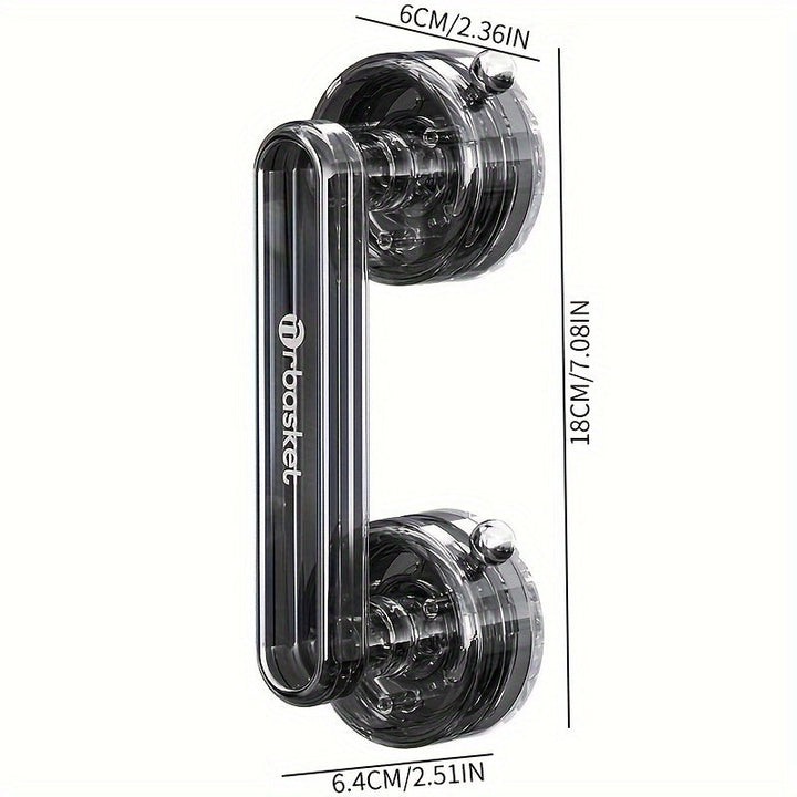 Asa de ventosa de plástico para baño, Barra de agarre multifuncional para ducha, Instalación sin taladrar, Compatible con áreas húmedas, Uso versátil para nevera de cocina, armario - 1 unidad