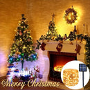 Luces de Hadas LED Solares, 32.0 metros 300LEDs Impermeables para Exteriores, Guirnalda de Luces para Jardín, Árbol de Navidad, Césped, Decoración de Casa - Alimentadas por Energía Solar con Control de Sensor de Luz