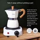 Estufa de calefacción multifuncional al estilo estadounidense, se puede utilizar para preparar té y café, placa eléctrica, calentador de sartén de hierro fundido, calentador de cafetera moka, fácil de transportar, ajuste de fuego en cinco niveles, calor