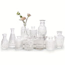 Juego de 10 floreros pequeños decorativos de vidrio, floreros miniatura para decoración de mesa, boda rústica o hogar