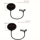 [Viento Doble Capa para Micrófono] Protector de Viento para Micrófono de Doble Capa - Conector XLR para Karaoke, Streaming y Grabación de Podcasts