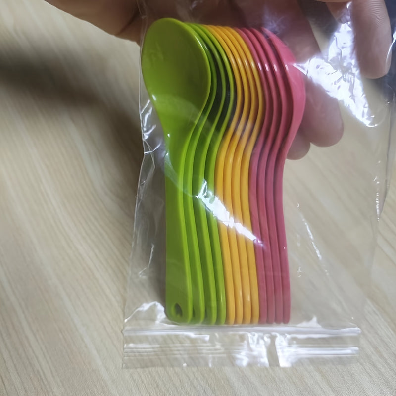 Cuchara De Plástico Versátil, Ideal Para Cena, Café, Postre Y Revolver Cócteles, Utensilio De Cocina Resistente