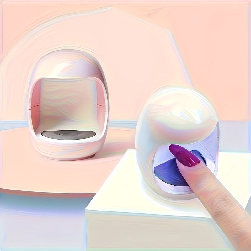 Lámpara de uñas LED de secado rápido con alimentación USB y cable - Diseño portátil en forma de huevo para el arte de uñas de secado rápido, esencial para el cuidado de las uñas de las mujeres | Cuerpo de plástico moderno, no necesita batería, accesorios