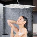 1 pieza de ducha de lluvia vintage de acero inoxidable con boquillas de silicona - Ducha de cascada completa para el cuerpo, diseño cuadrado montado en el techo para actualizar el baño moderno, no necesita electricidad, cabeza de ducha para baño, experie