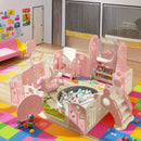 Parque grande, zona de ensueño rosa y blanca para padres e hijos, parque plegable para bebés y niños pequeños, grandes corralitos para infantes y niñas, pequeño parque infantil plegable