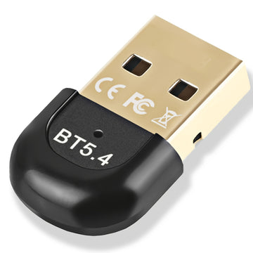Adaptador sin varillas 5.4 BT, Receptor sin varillas USB, Compatible con Windows 11/10/8.1 Plug & Play Mini Receptor y Transmisor sin varillas 5.4+EDR, Compatible Retrocompatible Automáticamente con 5.3/5.1/5.0/4.2/4.1/4.0 y Otras Versiones para Auricula