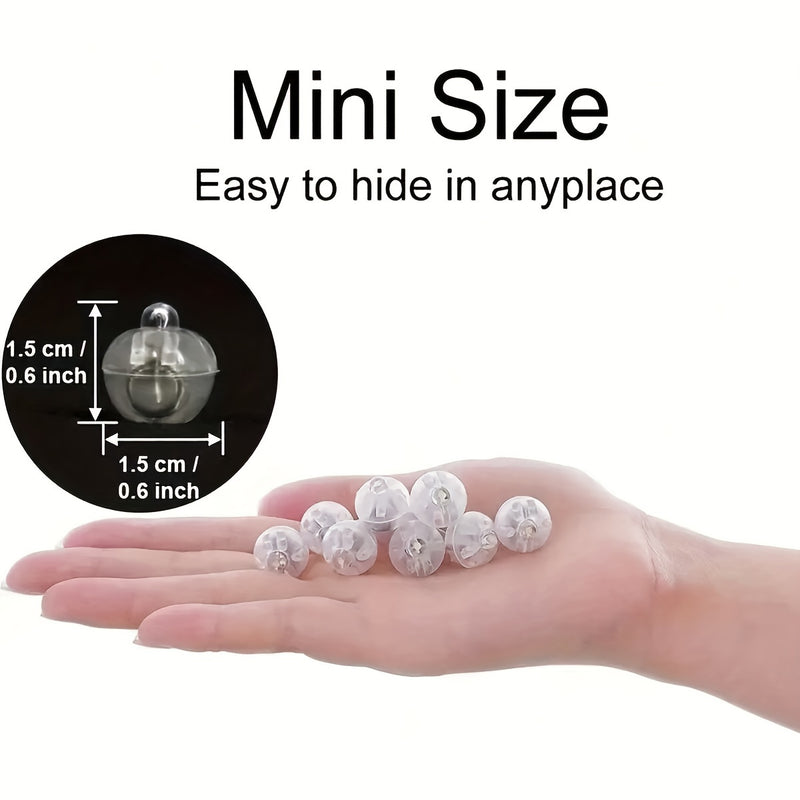 Conjunto de 10 piezas / 20 piezas / 50 piezas de Luces LED para Globos en Forma de Bola, Bombilla Mini Luminosa para Decoración de Fiestas, Bodas y Jardines
