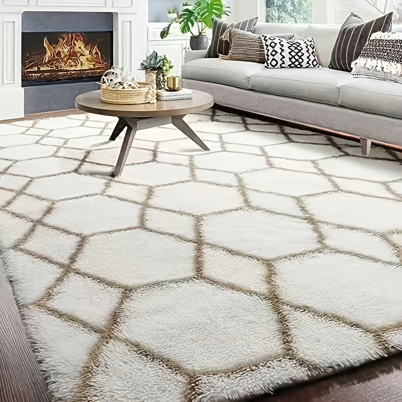 1 alfombra de felpa suave con diseño tie-dye, moderna y lujosa, absorbente, antideslizante, ideal para sala y dormitorio, decoración para el hogar, tapetes