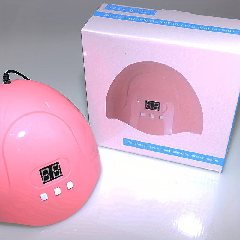 1 lámpara de manicura - lámpara digital de uñas con alimentación USB, diseño hipoalergénico y herramienta de manicura portátil para pedicura, manicura, teñido de uñas - uso en hogar y salón, lámpara de uñas para manicura, equipo de pedicura, elegante gad