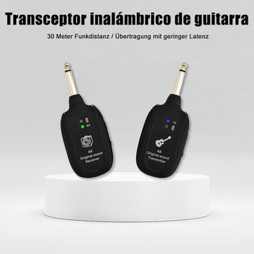 Sistema inalámbrico para guitarra/bajo: transmisor y receptor para guitarra eléctrica, pastillas acústicas e instrumentos de viento, y pastillas para bajo eléctrico | Transmisión de audio Hi-Fi para múltiples dispositivos