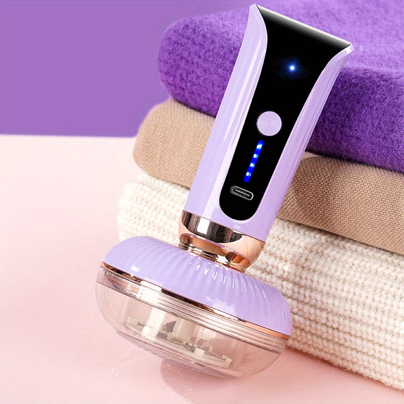 Eliminador de Pelusa y Afeitadora de Tela con Carga USB, Desenredante para Suéteres que Elimina el Vello de Ropa, Muebles, Suéteres, Sofás y Mantas