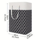1pc Cesto de Ropa 75L Grande con Asas Extensibles, Cubierta de Tela, Cesto Plegable Alto para Ropa Sucia, Organizador de Lavandería, Bolsa de Almacenamiento para Juguetes, Accesorios para Dormitorio, Baño, Hogar y Familia, Accesorios para Lavandería, Col