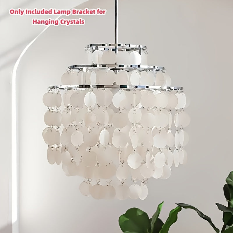 1pc Soporte para Carillón de Viento Metálico - Base Circular Resistente, Iluminación de Mesa/Pendiente para Decoración DIY en Hogar, Oficina o Cafetería - Compatible con Carillones, Faroles y Luces Colgantes - Sin Necesidad de Cableado - Diseño Moderno I