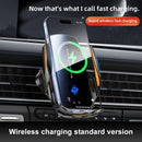 Soporte para Teléfono de Carga Inalámbrica Mejorado para Coche – Carga Rápida, Montaje en el Tablero Manos Libres para iPhone y Samsung Android, Material ABS, Forma Ovalada, Compatible con la Mayoría de Vehículos