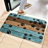 Alfombra de Puerta Suave y Absorbente con Huellas de Perro - Secado Rápido, Lavable a Máquina para Entrada, Baño, Comedor, Sala de Estar, Oficina - Decoración del Hogar