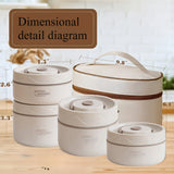 Juego de caja de almuerzo aislada y bolsa de acero inoxidable, a prueba de fugas, frescura y segura para microondas con asa para viajes escolares, regreso a la escuela.