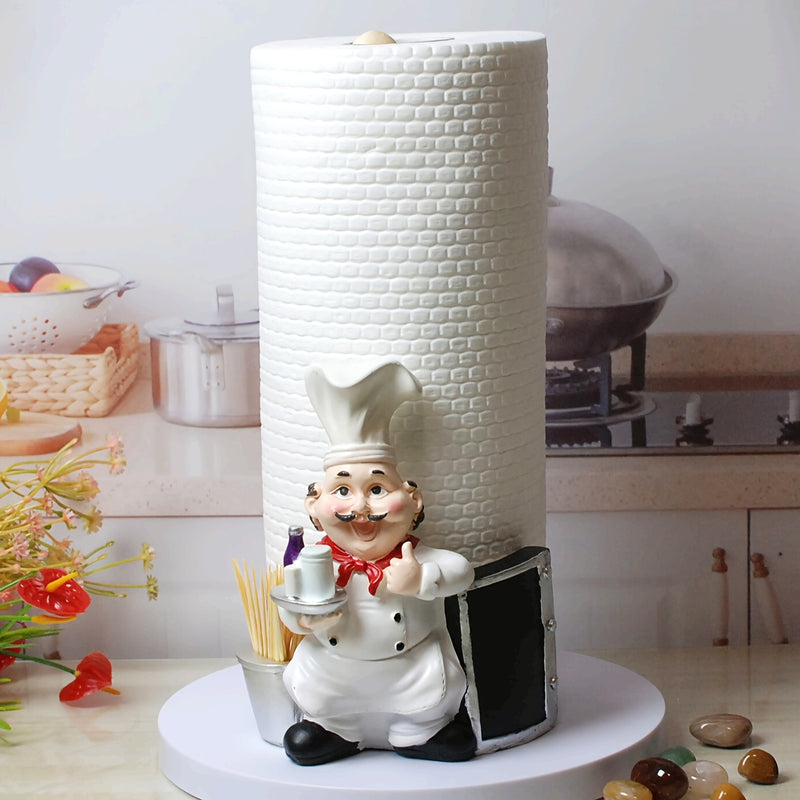 Porta Palillos y Toallas de Papel con Temática de Chef - Perfecto para Cocina, Comedor y Decoración de Fiestas