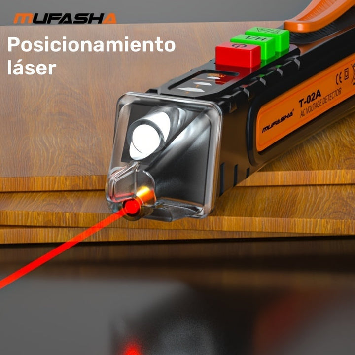 Probador de Voltaje sin Contacto Probador de Voltaje CA Puede Comprobar 12-1000V CA Eléctrico Inteligente de Punto de Ruptura Sin Batería MUFASHA