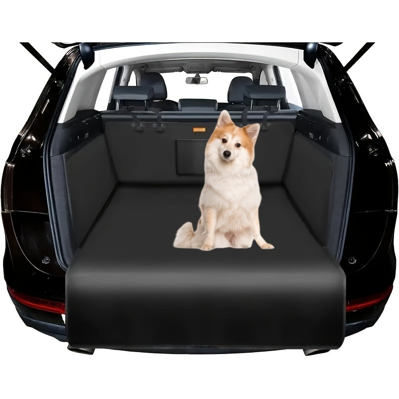 Funda protectora para perros en auto, antideslizante, resistente a rasgaduras y arañazos, lavable, de tela negra, para camionetas pequeñas y SUV