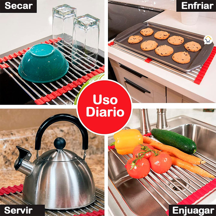 Rejilla Multiusos Cocina Expandible Escurridor Silicona Horno 2528L