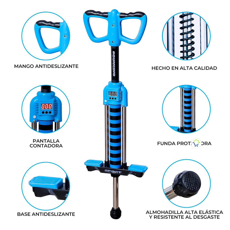 Juguete Saltarín Pogo Stick Saltador Contador Digital 658A