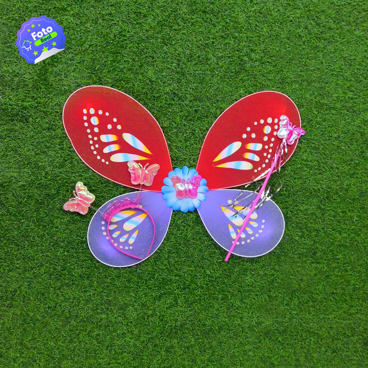 Disfraz De Mariposa Hada Alas Diadema Varita Halloween OF491