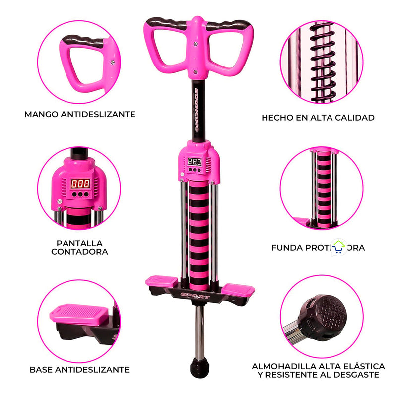 Juguete Saltarín Pogo Stick Saltador Contador Digital 658A