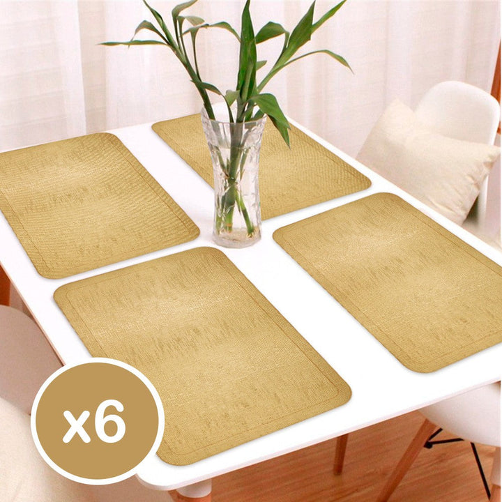 Mantel Individual Navideño x6 Metalizado Mesa Decorativo B316X6