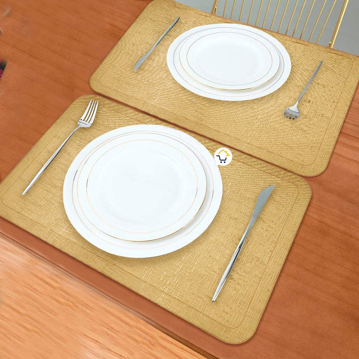 Mantel Individual Navideño x6 Metalizado Mesa Decorativo B316X6