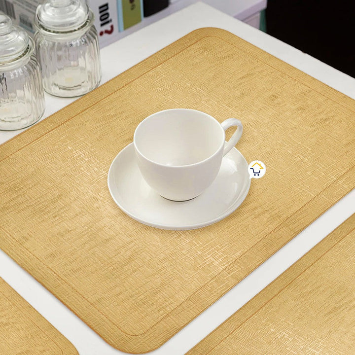 Mantel Individual Navideño x6 Metalizado Mesa Decorativo B316X6