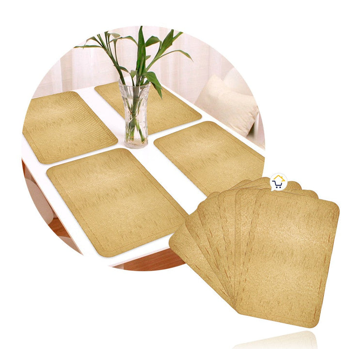 Mantel Individual Navideño x6 Metalizado Mesa Decorativo B316X6