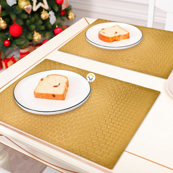 Mantel Individual Navideño x6 Metalizado Mesa Decorativo B317X6