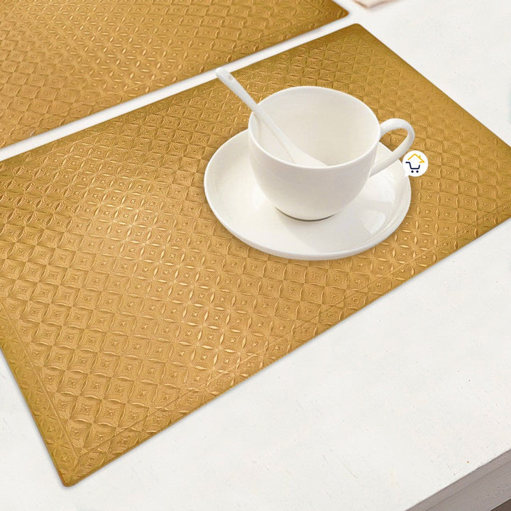 Mantel Individual Navideño x6 Metalizado Mesa Decorativo B317X6