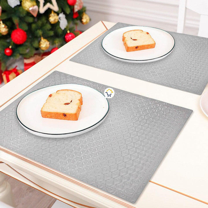 Mantel Individual Navideño x6 Metalizado Mesa Decorativo B317X6