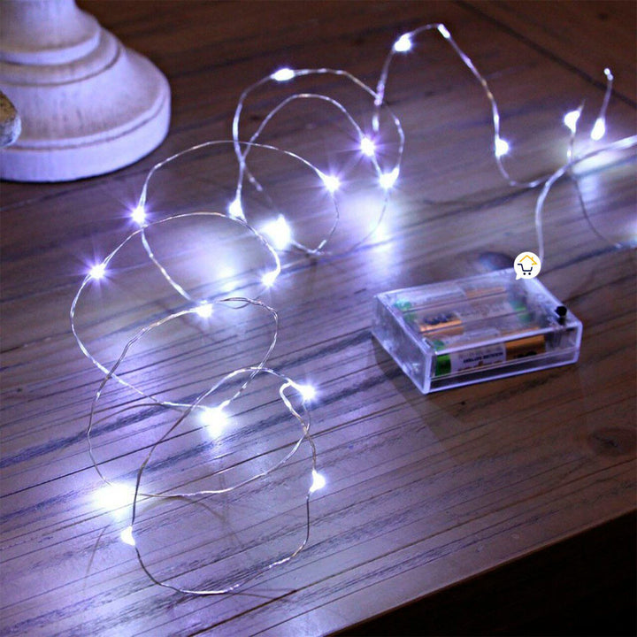 Luces Micro Led Decoración Luz Navidad Función Con Pila AE036