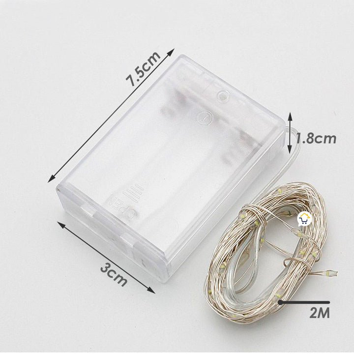 Luces Micro Led Decoración Luz Navidad Función Con Pila AE036