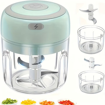100/250ml Triturador Eléctrico de Ajo Mini USB, Picadora de Carne y Verduras Resistente para Jengibre, Utensilio de Cocina Duradero
