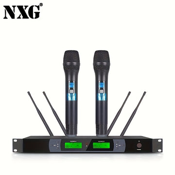 Conjunto de Sistema de Micrófono Dinámico Inalámbrico para Karaoke en Casa con Micrófono Profesional UHF XLR NXG, Utilizado para Discurso y Sonido en Bodas e Iglesias