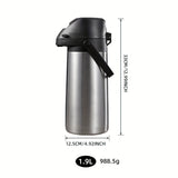 1pc Gran Capacidad Termo de Acero Inoxidable - Dispensador de Bebidas Multiusos para Bebidas Calientes y Frías, Ideal para Uso en el Hogar y la Oficina, Sin Necesidad de Electricidad