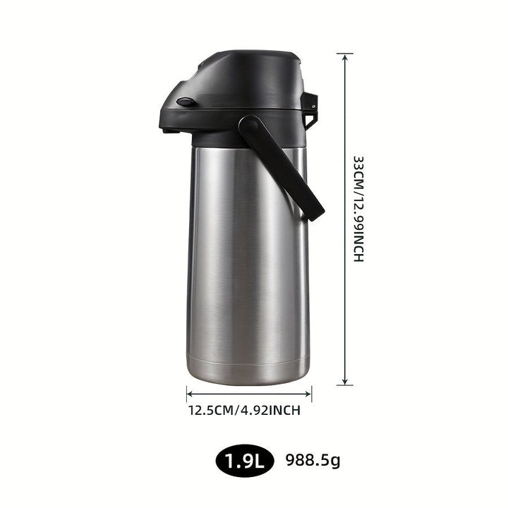 1pc Gran Capacidad Termo de Acero Inoxidable - Dispensador de Bebidas Multiusos para Bebidas Calientes y Frías, Ideal para Uso en el Hogar y la Oficina, Sin Necesidad de Electricidad
