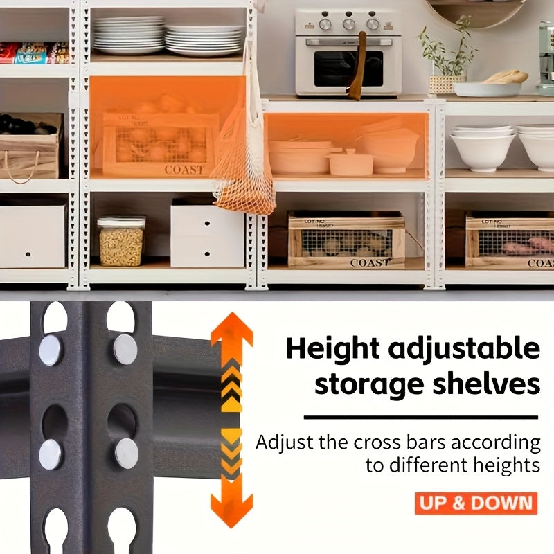 Estanterías metálicas ajustables de 5 capas, altura 182.88 cm y ancho 101.6 cm, profundidad 50.8 cm - Ideales para armarios, sótanos, cocinas y almacenes