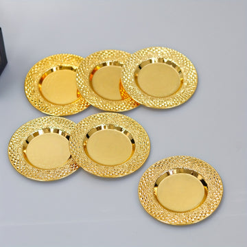 6 Posavasos con un diseño sólido de estilo del Medio Oriente - Adecuados para celebraciones de Eid al-Adha, Navidad, Acción de Gracias y Año Nuevo - Lavables a mano, de metal pulido y hechos de acero inoxidable