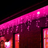 Cortina LED Intercalada 7 Metros 240 LED Decoración Navidad Fucsia LEDC240L