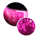 Cortina LED Intercalada 7 Metros 240 LED Decoración Navidad Fucsia LEDC240L