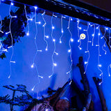 Cortina LED Intercalada 3 Metros 100 LED Decoración Navidad Azul 100LEDCA1