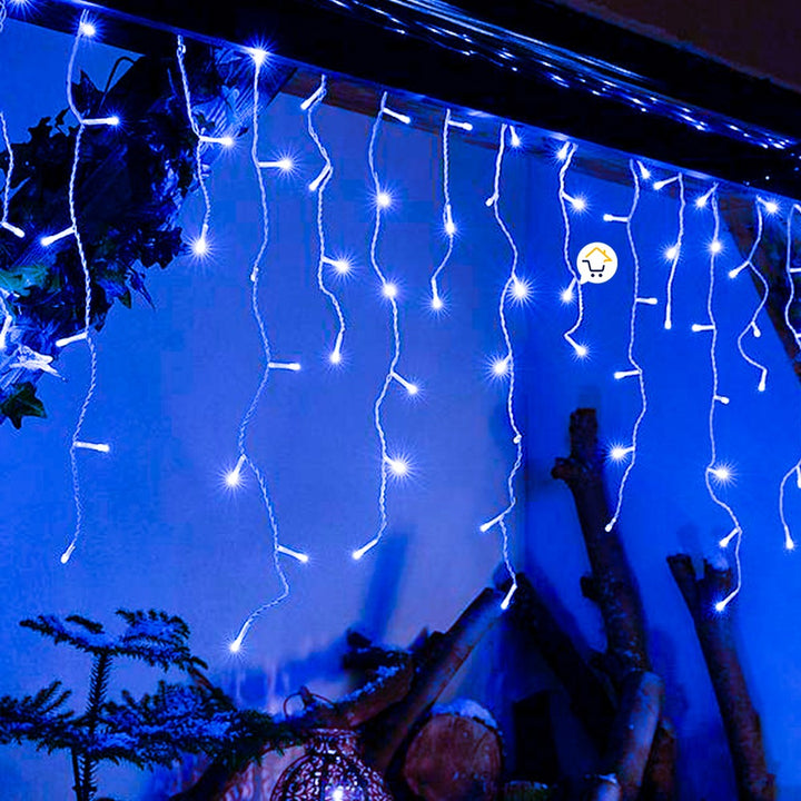 Cortina LED Intercalada 3 Metros 100 LED Decoración Navidad Azul 100LEDCA1