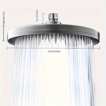 1pc Cabezal De Ducha De Alta Presión, Cabezal De Ducha Superior, Cabezal De Ducha Grande Multifunción De 6 Velocidades, Ducha De Cabeza Única Presurizada, Cabezal De Loto De Ducha De Bañera Doméstica, Accesorios De Baño
