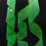 Cinta de Malla Navideña Metalizada x3 Rollos 9 m Verde 6246V