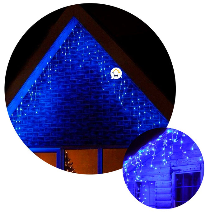 Cortina LED Intercalada 6 Mts 200L Navidad AZUL 200LEDCA1